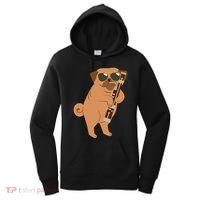 Pug Playing Bassoon Player Dog Bassoonist Musician Women's Hoodie thumb 0