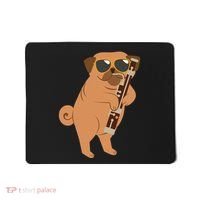 Pug Playing Bassoon Player Dog Bassoonist Musician Mousepad thumb 0