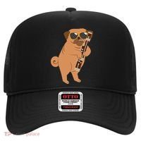 Pug Playing Bassoon Player Dog Bassoonist Musician Hat thumb 0