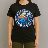 Point Pleasant Beach New Jersey Nj Vintage Nautical Waves De T-Shirt thumb 4