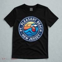 Point Pleasant Beach New Jersey Nj Vintage Nautical Waves De T-Shirt thumb 5
