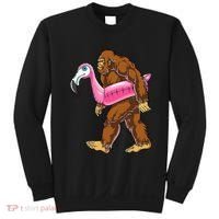 Pool Party Bigfoot Flamingo Wo Sasquatch Pink Float Sweatshirt thumb 0