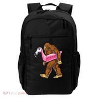 Pool Party Bigfoot Flamingo Wo Sasquatch Pink Float Backpack thumb 0