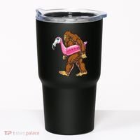 Pool Party Bigfoot Flamingo Wo Sasquatch Pink Float Tumbler thumb 0
