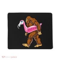 Pool Party Bigfoot Flamingo Wo Sasquatch Pink Float Mousepad thumb 0