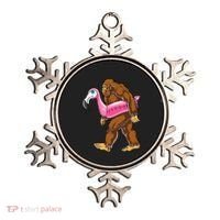 Pool Party Bigfoot Flamingo Wo Sasquatch Pink Float Ornament thumb 0