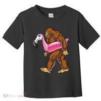 Pool Party Bigfoot Flamingo Wo Sasquatch Pink Float Toddler T-Shirt thumb 0