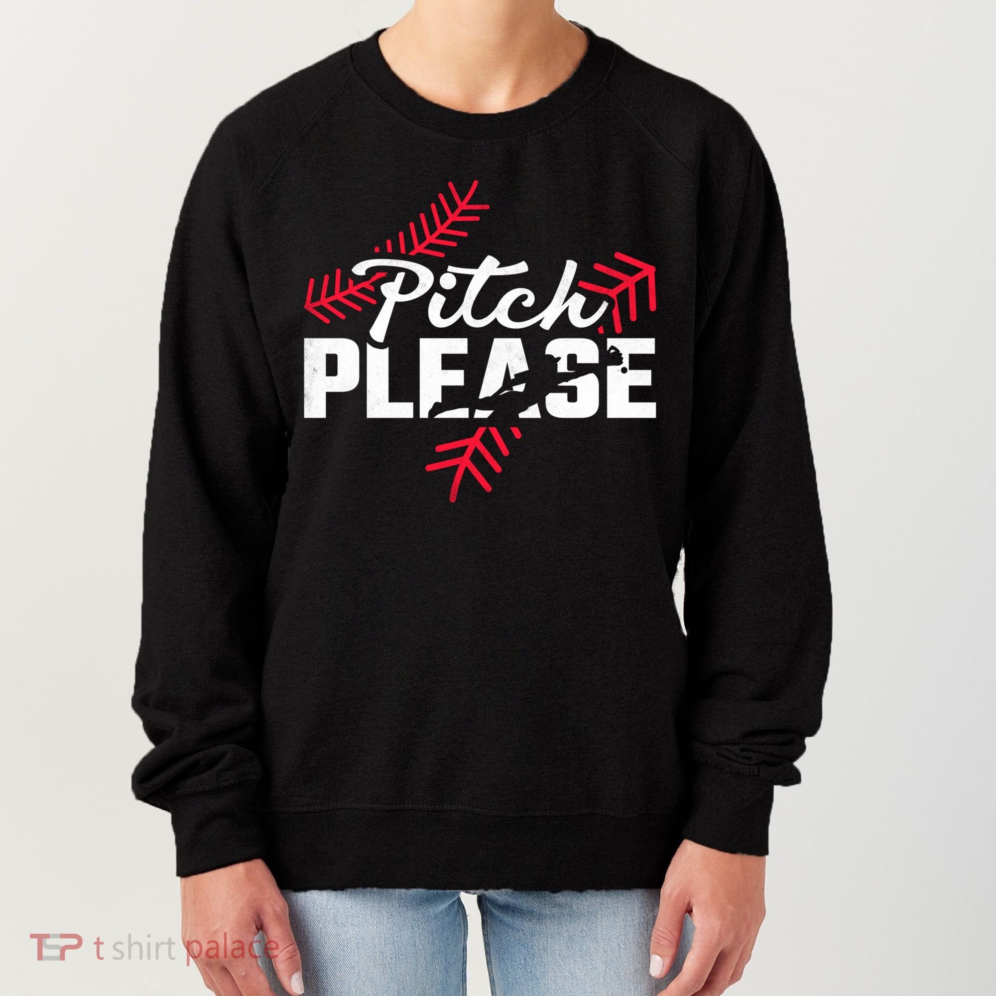 Pitch Please Baseball Cute Gift Women's Sweatshirt