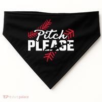 Pitch Please Baseball Cute Gift USA-Made Doggie Bandana thumb 0