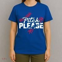Pitch Please Baseball Cute Gift T-Shirt thumb 4