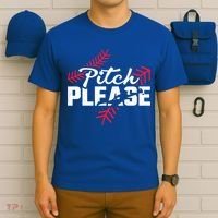 Pitch Please Baseball Cute Gift T-Shirt thumb 6