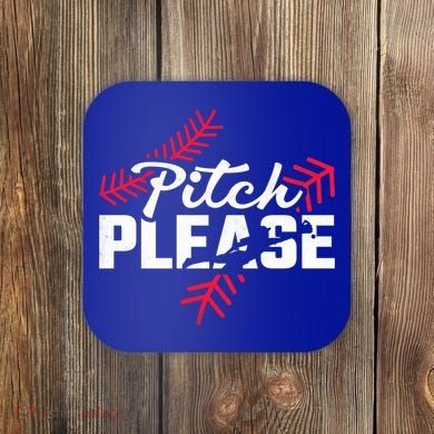 Pitch Please Baseball Cute Gift Coaster