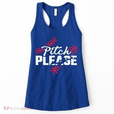 Pitch Please Baseball Cute Gift Women's Tank Top