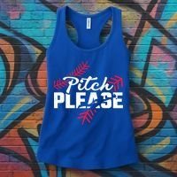Pitch Please Baseball Cute Gift Women's Tank Top thumb 3