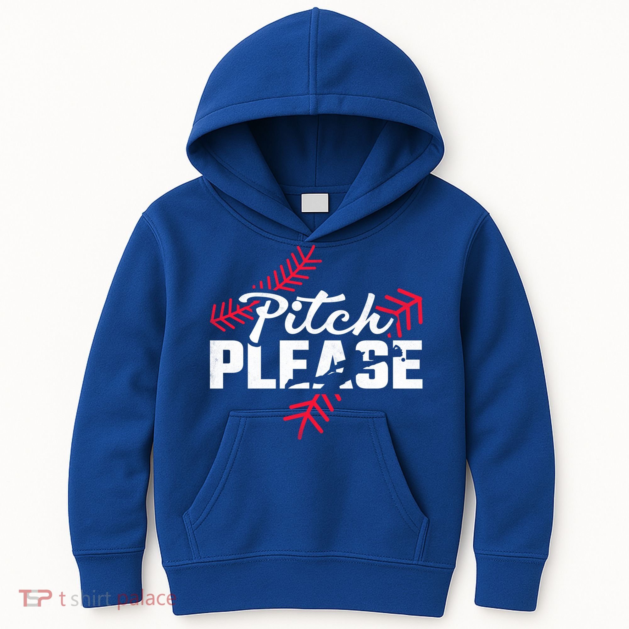 Pitch Please Baseball Cute Gift Kids Hoodie