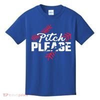 Pitch Please Baseball Cute Gift Kids T-Shirt thumb 0