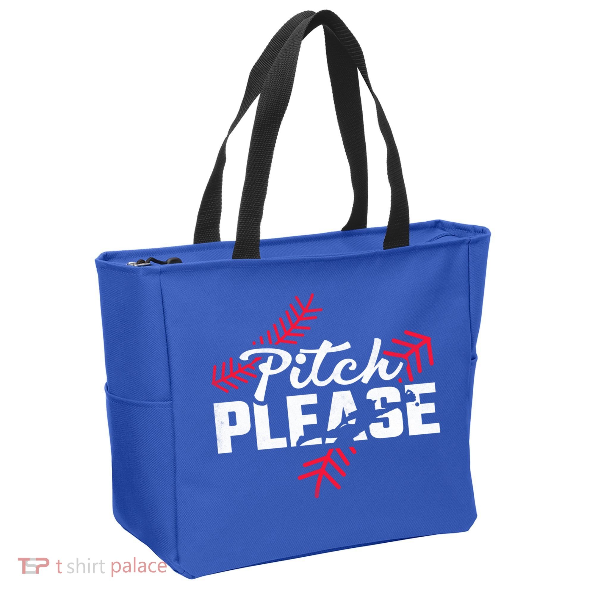 Pitch Please Baseball Cute Gift Tote Bag