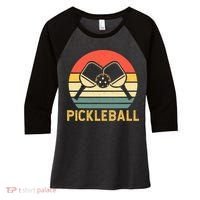 Pickleballer Pickle Baller Pickleball Player Women's Tri-Blend 3/4-Sleeve Raglan Shirt thumb 0
