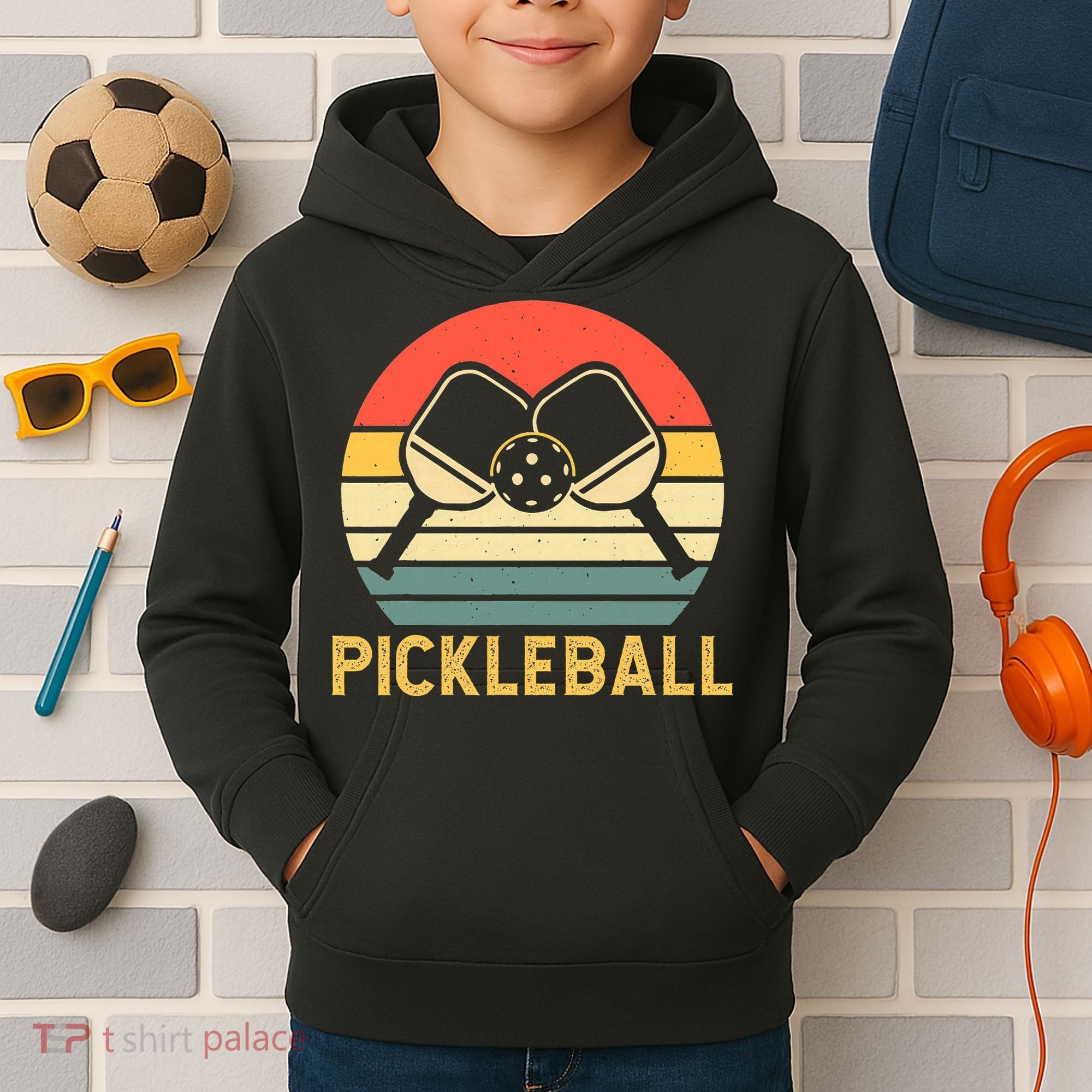 Pickleballer Pickle Baller Pickleball Player Kids Hoodie