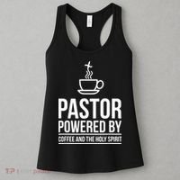 Pastor Powered By Coffe And The Holy Spirit Women's Tank Top thumb 3