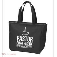 Pastor Powered By Coffe And The Holy Spirit Tote Bag thumb 3