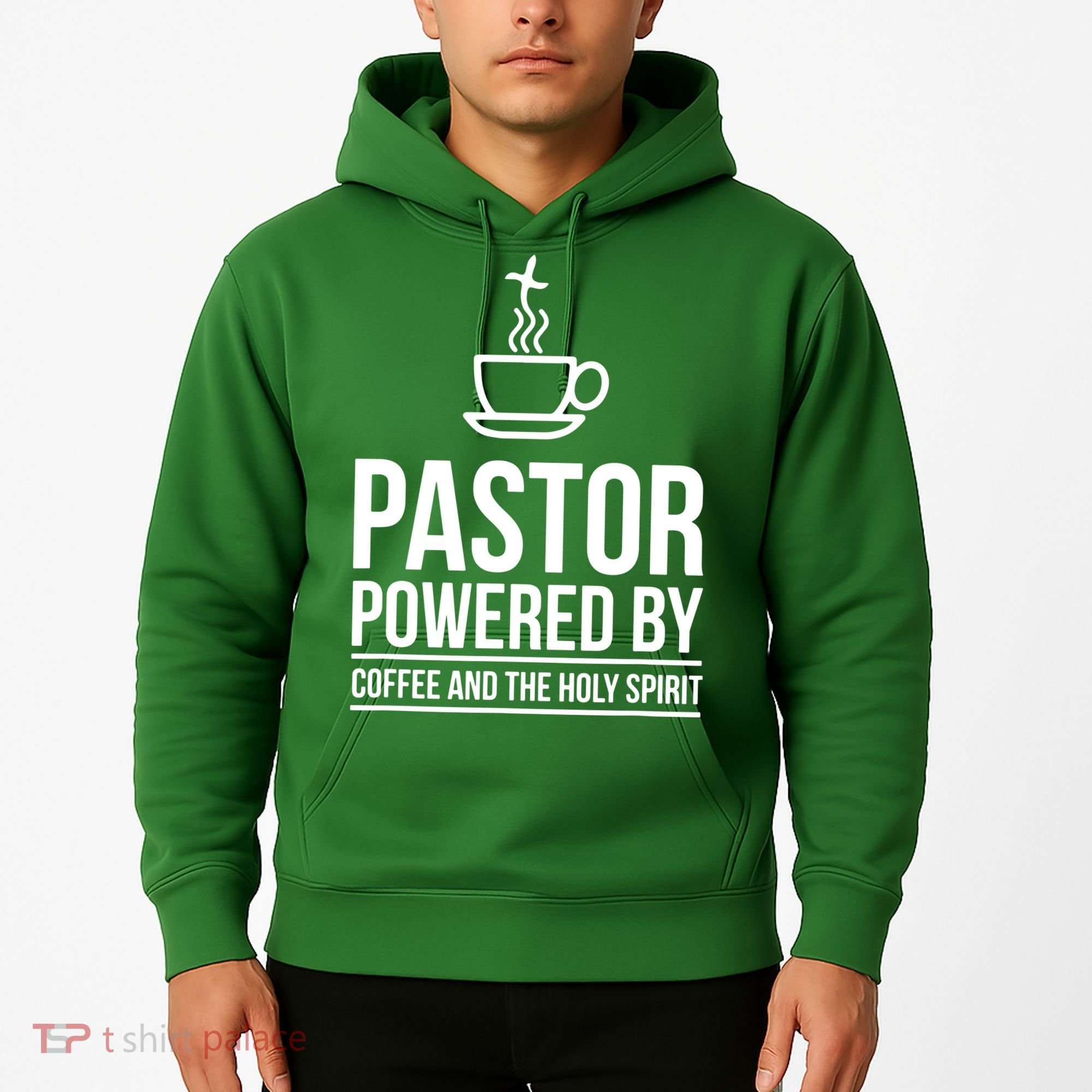 Pastor Powered By Coffe And The Holy Spirit Hoodie