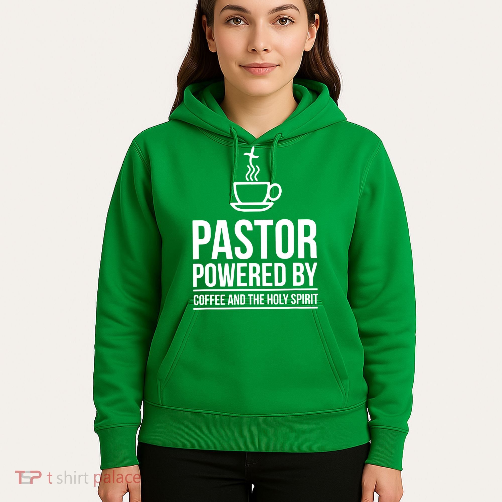 Pastor Powered By Coffe And The Holy Spirit Hoodie