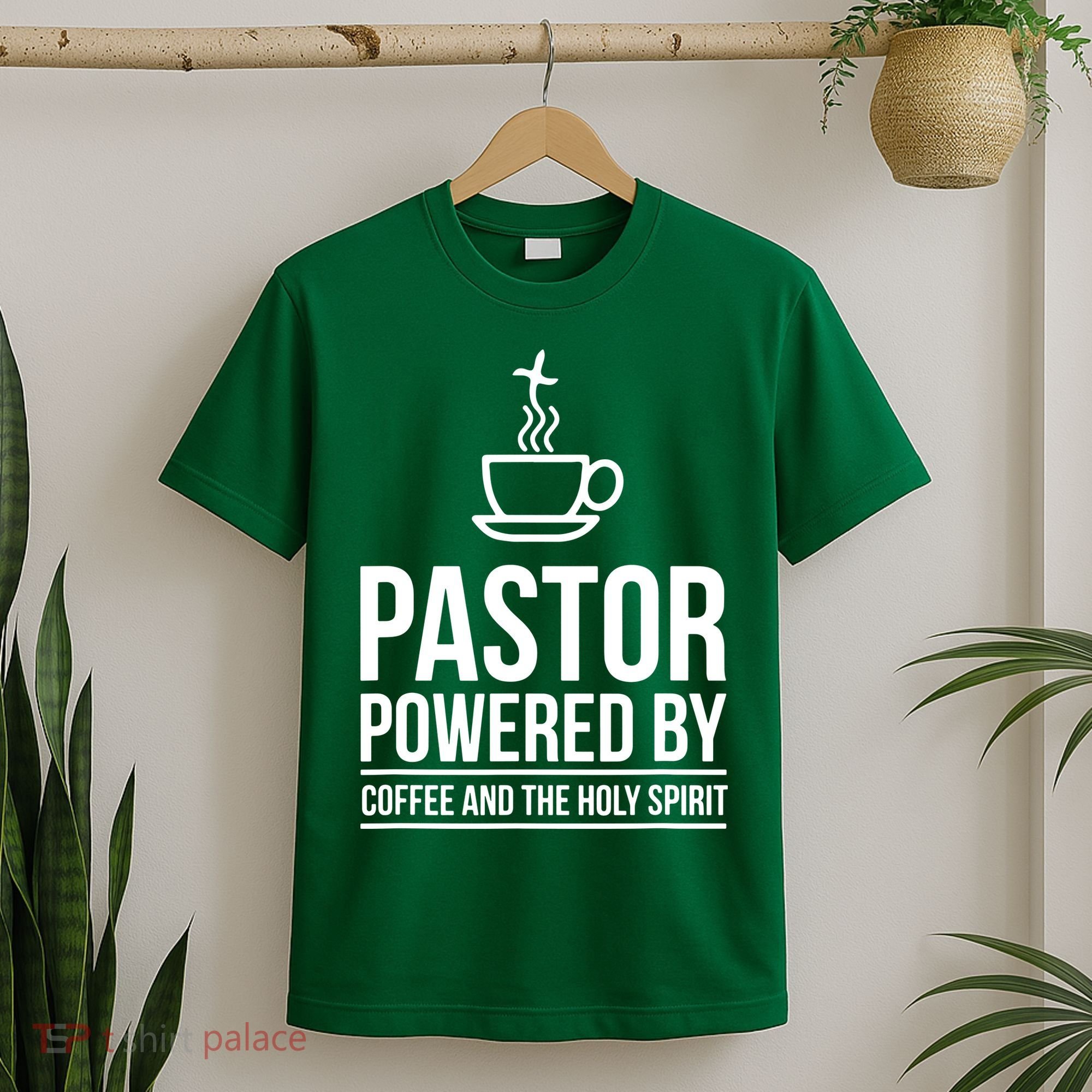 Pastor Powered By Coffe And The Holy Spirit T-Shirt