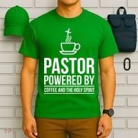 Pastor Powered By Coffe And The Holy Spirit T-Shirt thumb 6