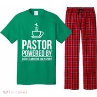 Pastor Powered By Coffe And The Holy Spirit Pajama Set thumb 0