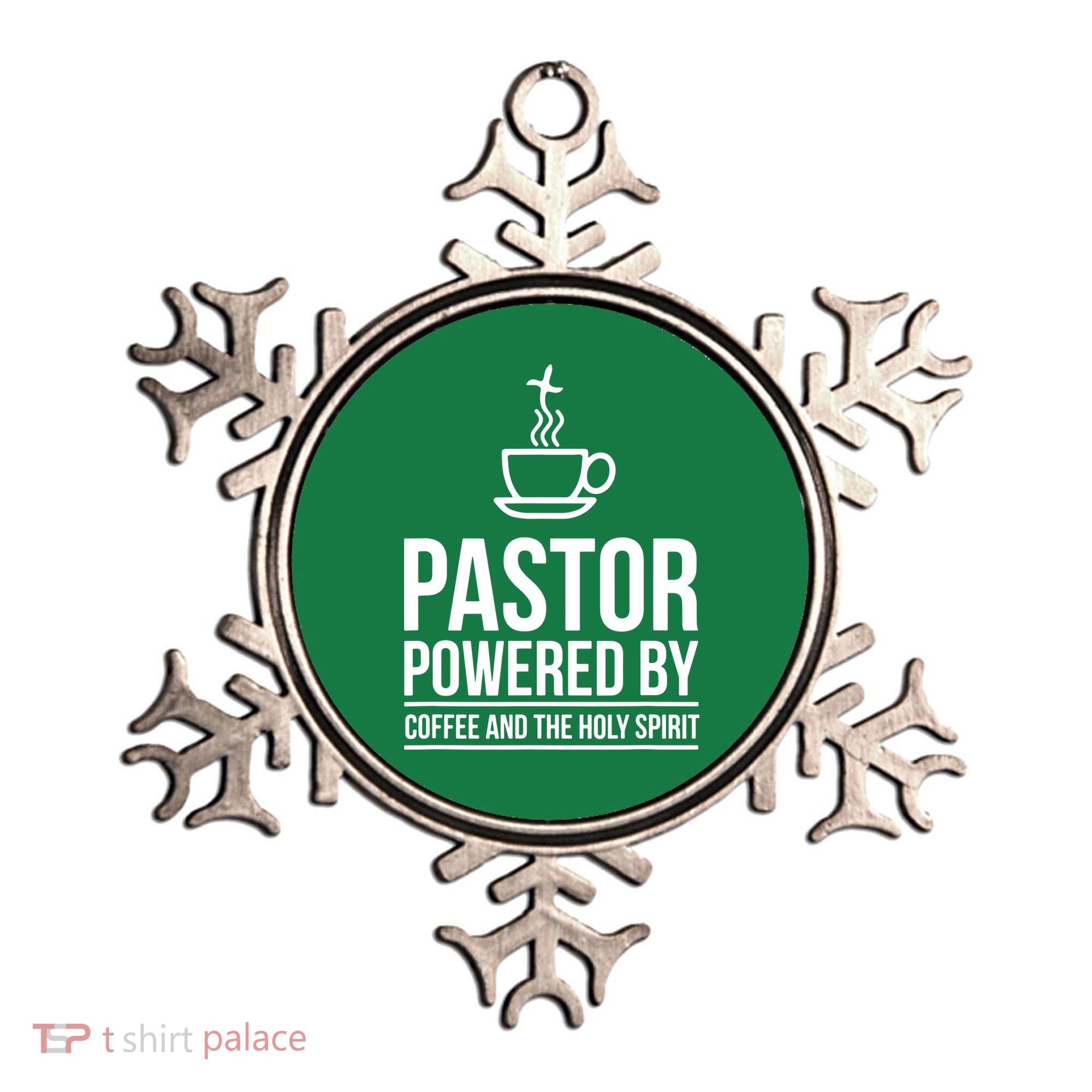 Pastor Powered By Coffe And The Holy Spirit Ornament