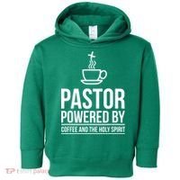 Pastor Powered By Coffe And The Holy Spirit Toddler Hoodie thumb 0