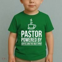 Pastor Powered By Coffe And The Holy Spirit Toddler T-Shirt thumb 2