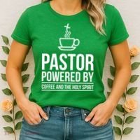 Pastor Powered By Coffe And The Holy Spirit Women's T-Shirt thumb 2