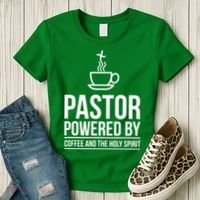Pastor Powered By Coffe And The Holy Spirit Women's T-Shirt thumb 3