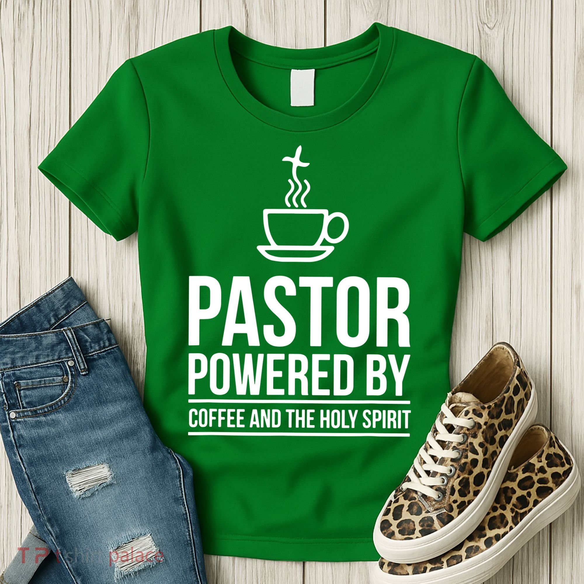 Pastor Powered By Coffe And The Holy Spirit Women's T-Shirt