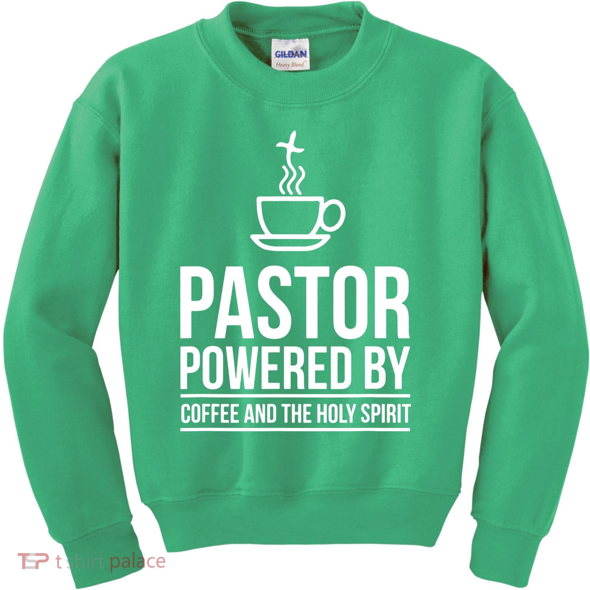 Pastor Powered By Coffe And The Holy Spirit Kids Sweatshirt