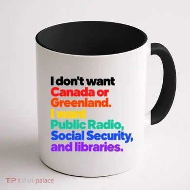 Protect Public Broadcasting Social Security Libraries  Coffee Mug back