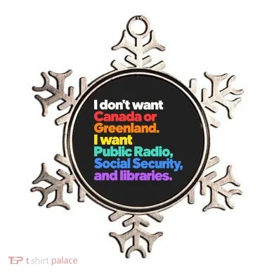 Protect Public Broadcasting Social Security Libraries  Ornament