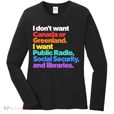 Protect Public Broadcasting Social Security Libraries  Women's Long Sleeve Shirt