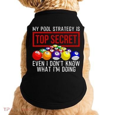Pool Player Billiards Gift Game Play Doggie Tank