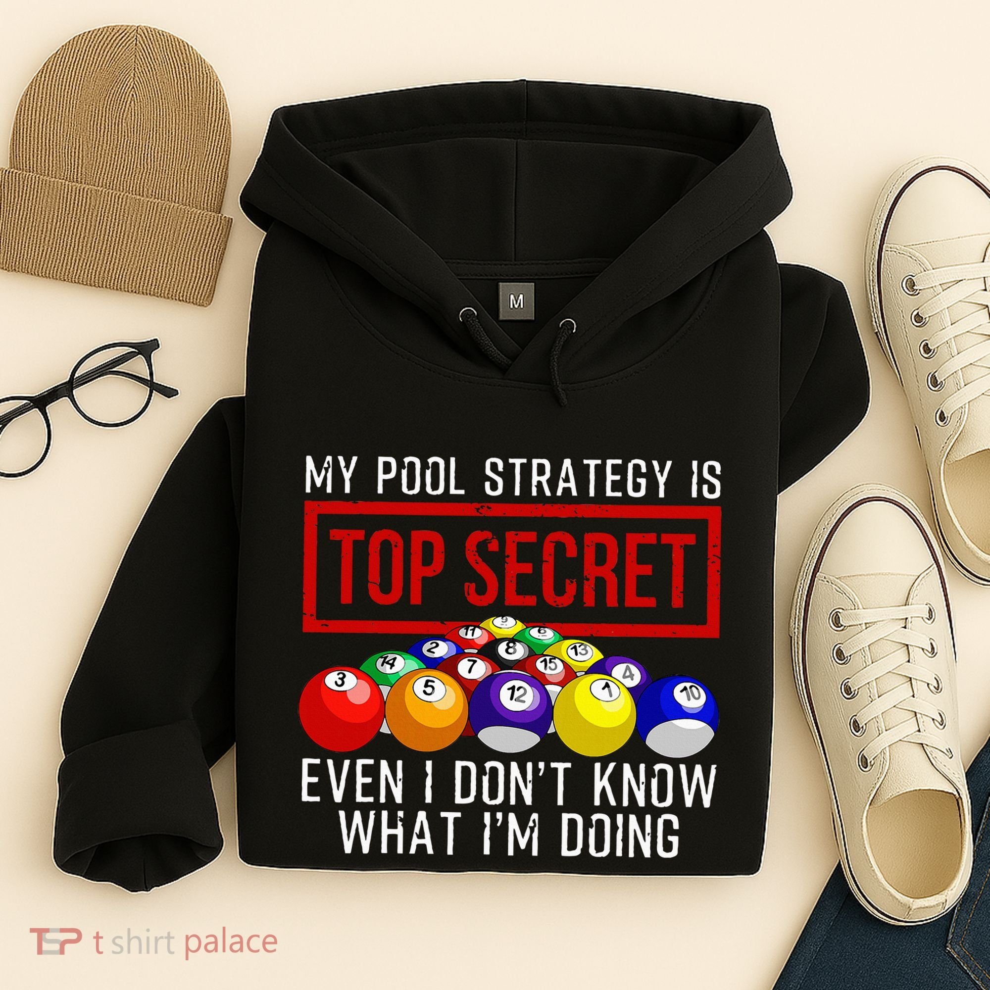 Pool Player Billiards Gift Game Play Hoodie