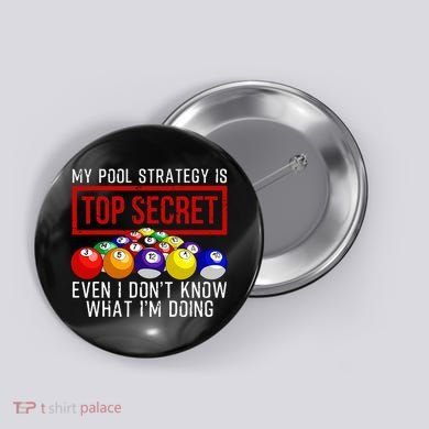 Pool Player Billiards Gift Game Play Button