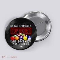 Pool Player Billiards Gift Game Play Button thumb 0
