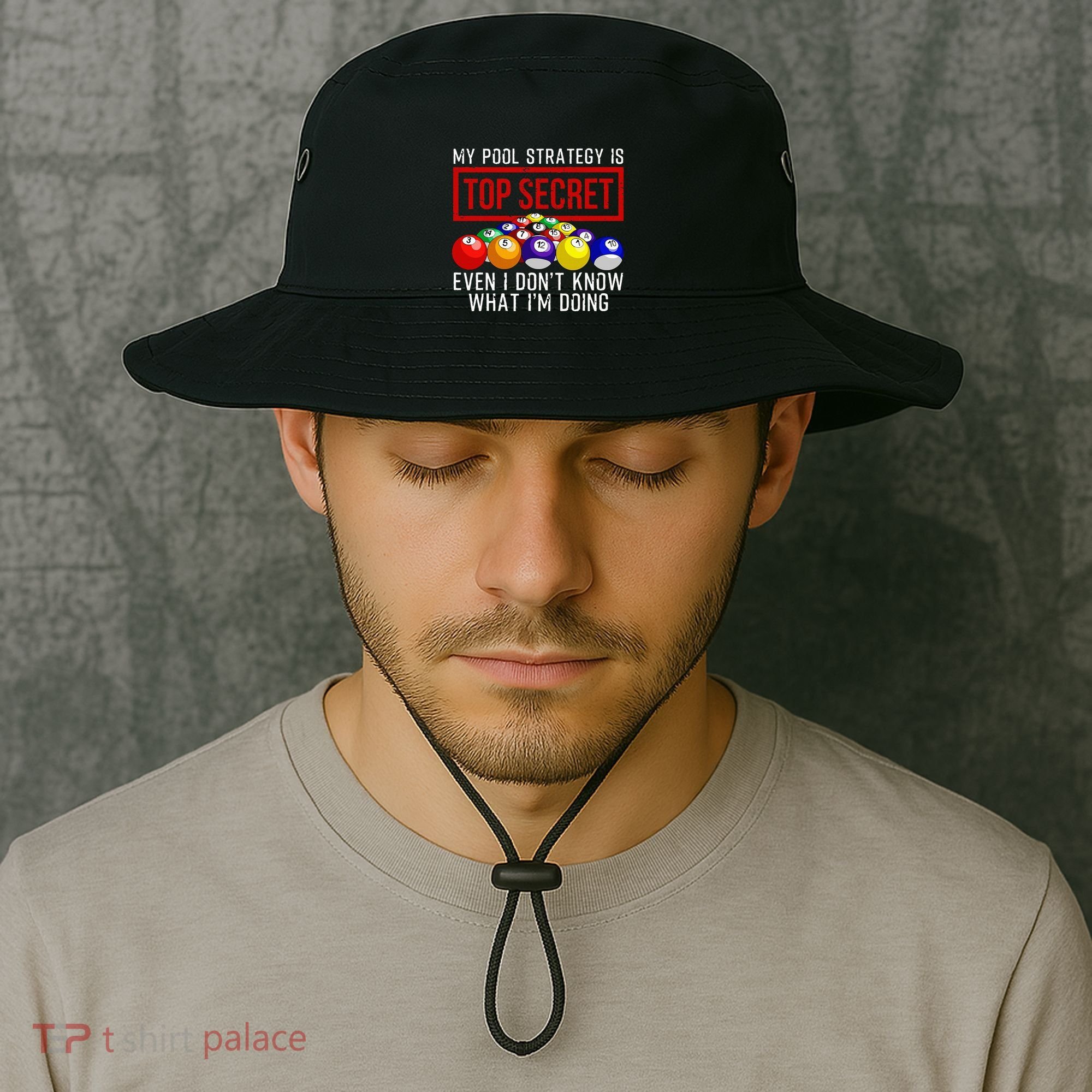 Pool Player Billiards Gift Game Play Bucket Hat