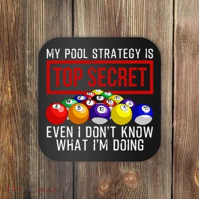 Pool Player Billiards Gift Game Play Coaster