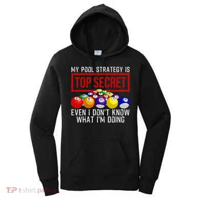 Pool Player Billiards Gift Game Play Women's Hoodie
