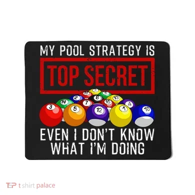Pool Player Billiards Gift Game Play Mousepad
