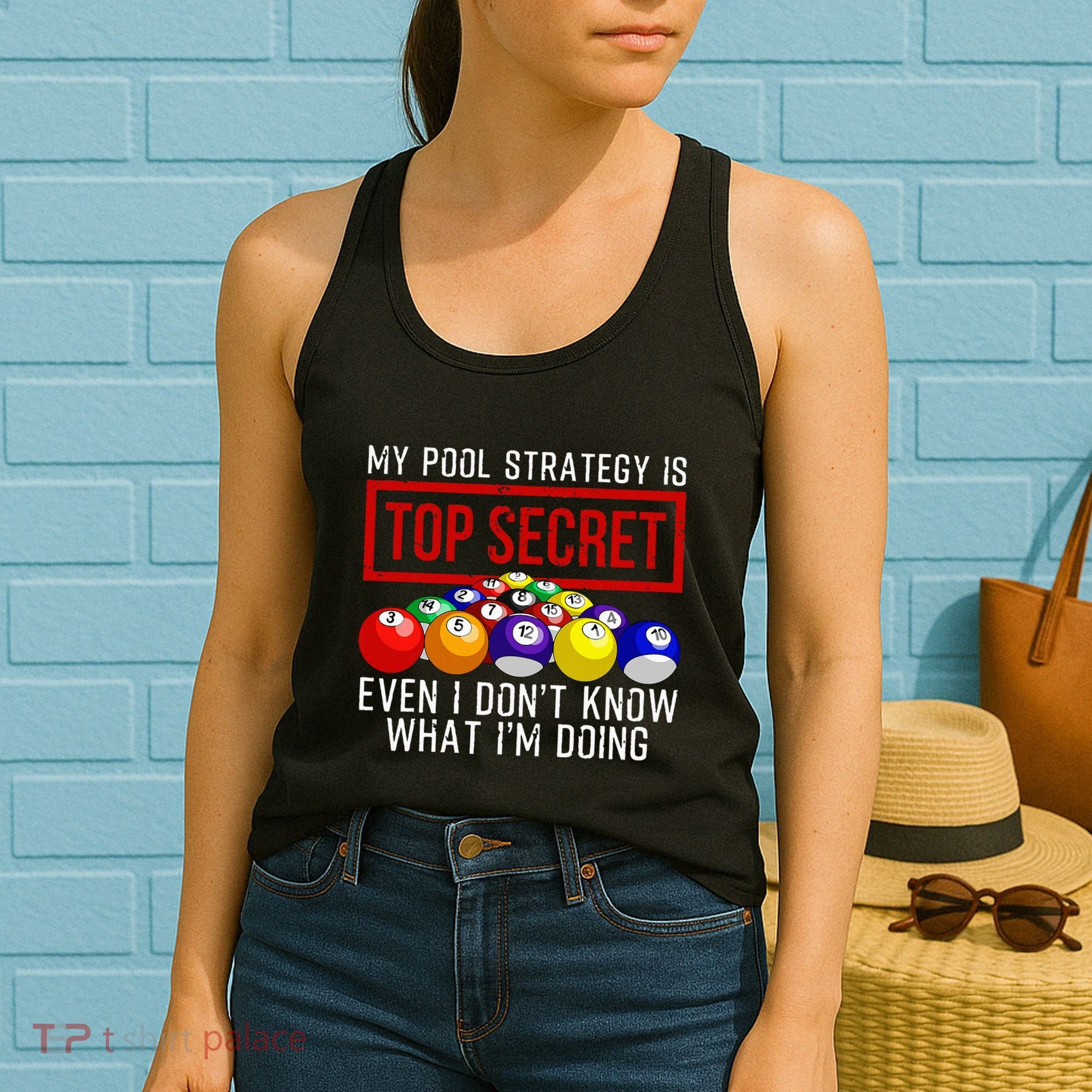 Pool Player Billiards Gift Game Play Women's Tank Top