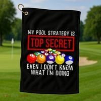 Pool Player Billiards Gift Game Play Golf Towel thumb 1